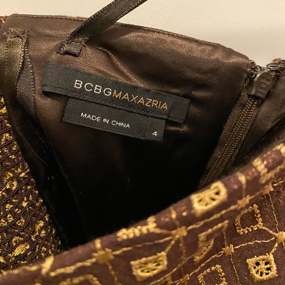 BCBG Maxazria Brown & Gold Dress - Picture 4 of 4